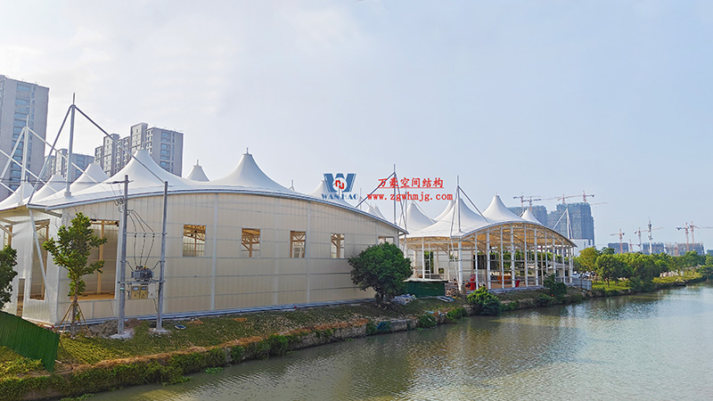 溫州惠民路西側綠地球場鋼膜結構工程完工 溫州惠民路西側綠地球場鋼膜結構工程完工