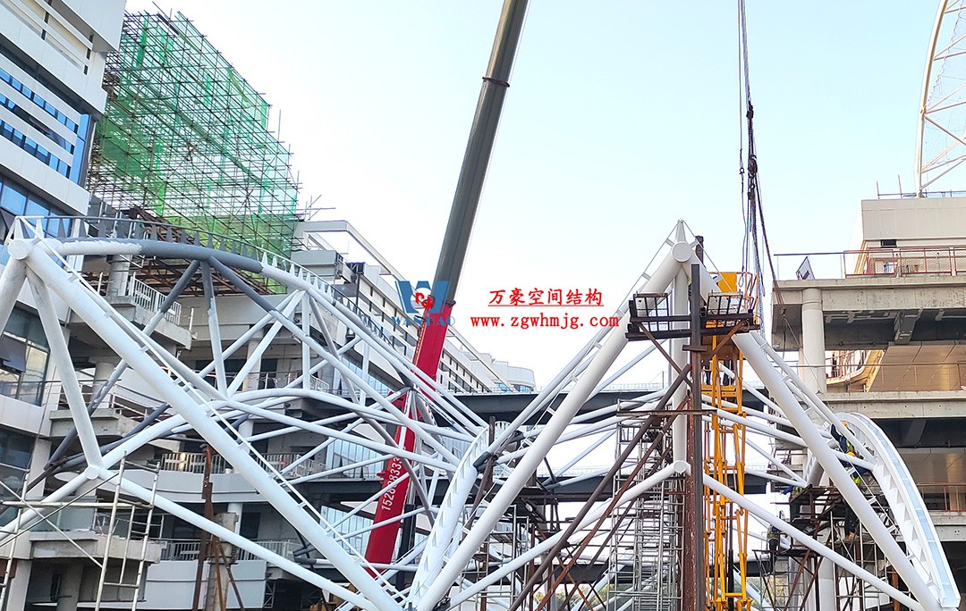 工程進度全速推進，PTFE膜材張拉在即！