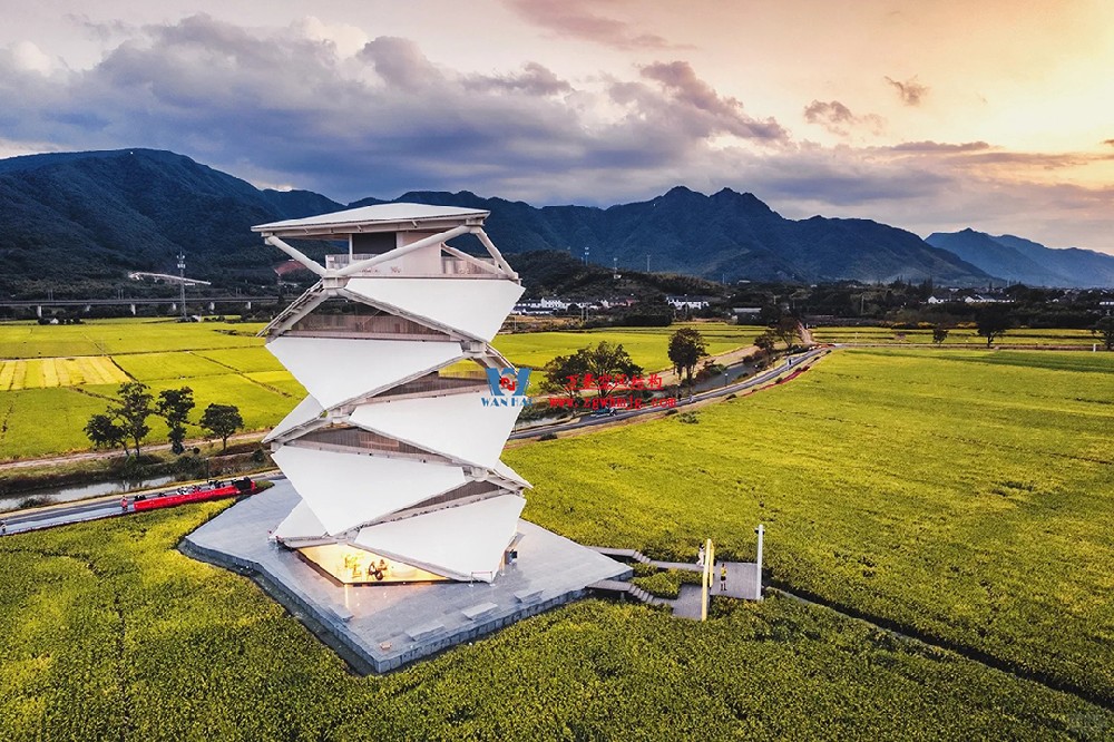 創意與藝術美感兼具的瞭望塔膜結構建筑