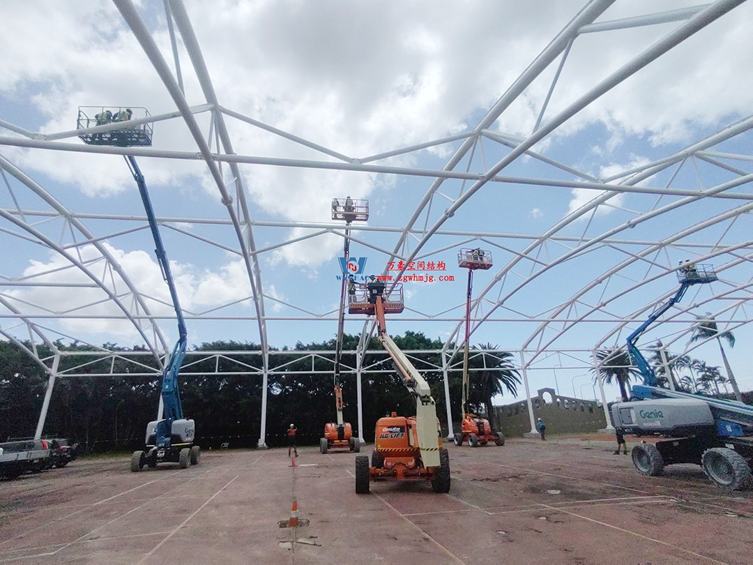 澳大利亞希望島網球中心PTFE膜屋面全面施工