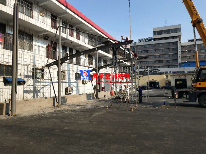 膜結構車棚施工