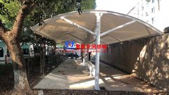 寧波市望春監(jiān)獄非機動車膜結構車棚項目膜結構已完成并經(jīng)初步驗收